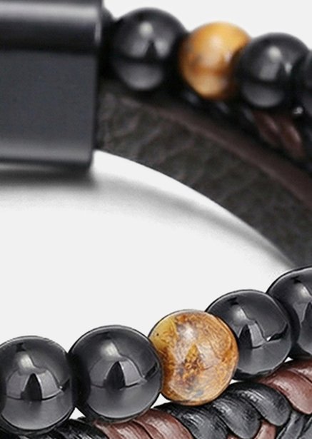 Leather Bracelet Raven Bond