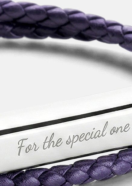 Leather Bracelet Violet Edge