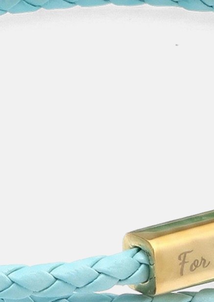 Leather Bracelet Azure Charm