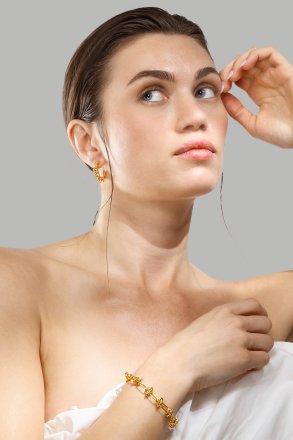 Earring Twist of Gold - 18k Gold Plated