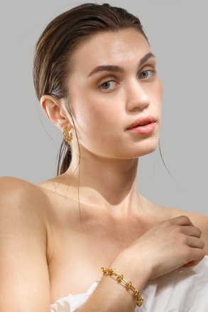 Earring Twist of Gold - 18k Gold Plated