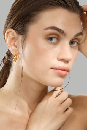 Earring Twist of Gold - 18k Gold Plated