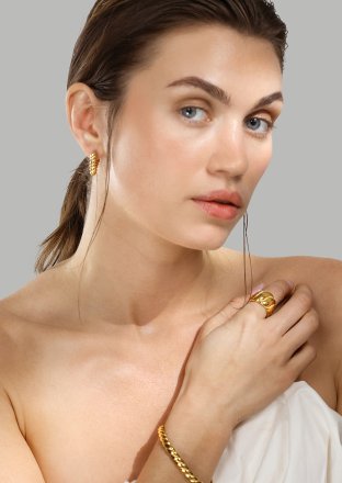 Ring Bold Wave - 18K Gold Plated