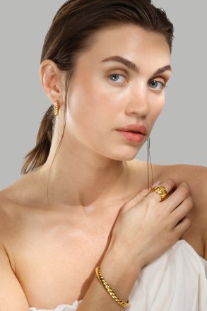 Earrings Twisted Heart – 18k Gold Plated
