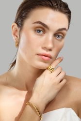 Earrings Twisted Heart – 18k Gold Plated