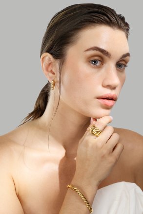 Earrings Twisted Heart – 18k Gold Plated