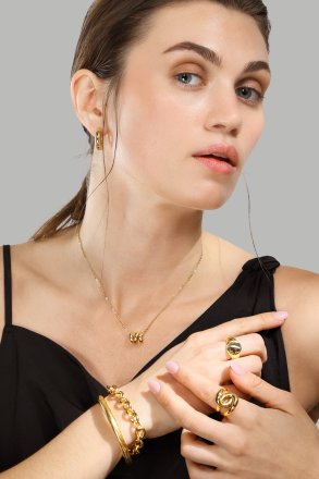 Bracelet Bold Cuff - 18k Gold Plated