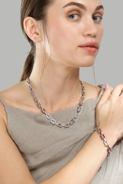 Necklace Luxe Link - Silver Plated