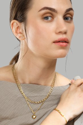 Necklace Figaro Chain - 18k Gold Plated