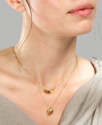 Necklace Stjärntrio – 18k Gold Plated