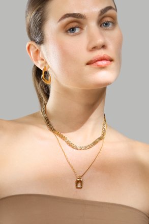 Earrings Bold Curve – 18k Gold Plated