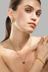 Necklace Black Luxe - 18k Gold Plated