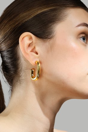 Earring Elegant Curve - 18k Gold Plated
