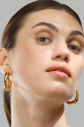 Earring Elegant Curve - 18k Gold Plated