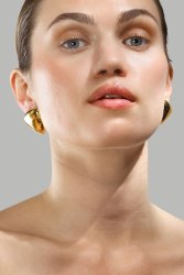 Earrings Bold Curve – 18k Gold Plated