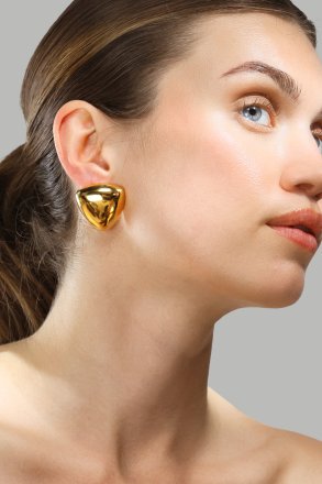 Earrings Bold Curve – 18k Gold Plated