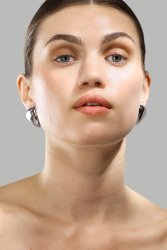 Earrings Bold Curve – Silver Plated