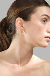 Earrings Sculpture – 18k Gold Plated