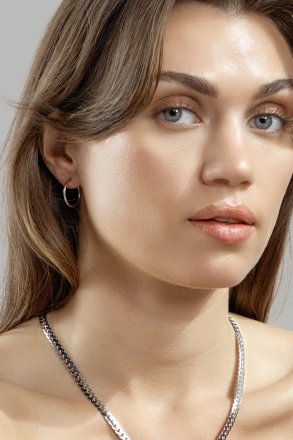Earring Classic Medium- Silver Plated