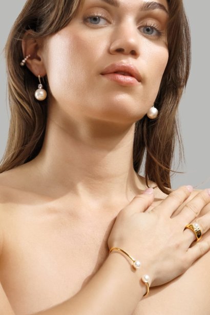 Pearlina Earrings - 18k Gold Plated