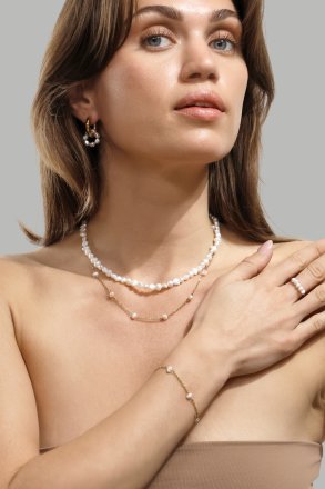 Earring Eterna Pearl- 18k Gold Plated