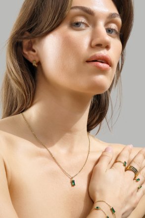 Necklace Emeraldis - 18k Gold Plated