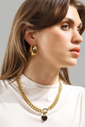 Luxe Circle Charm Necklace - 18k Gold Plated