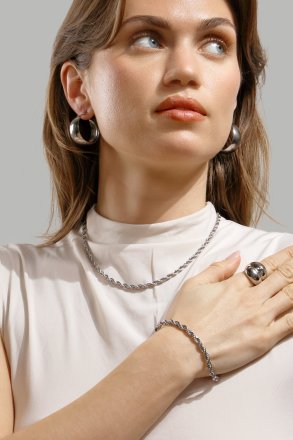 Bracelet Twisted Link - Silver Plated