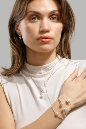 Necklace Isla Pearl - Silver Plated