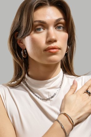 Necklace Bold Link Chain - Silver Plated