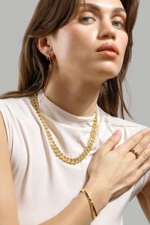 Ring Plain Link - 18k Gold Plated
