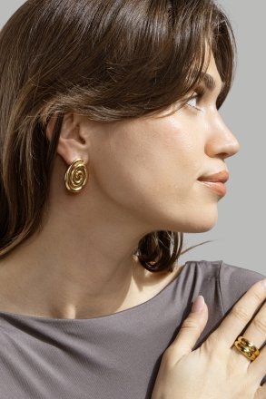 Resin Earrings - 18k Gold Plated