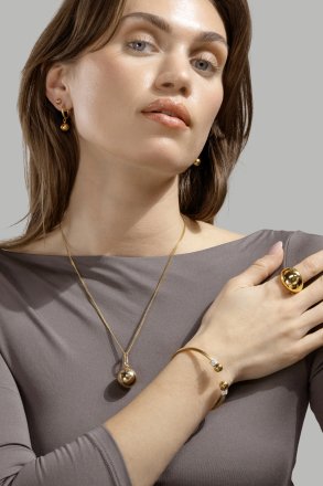 Earrings Golden Orbit Hoops - 18k Gold Plated