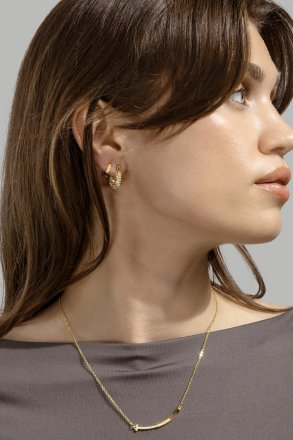 Chunky Pearl Hoop Earrings - 18k Gold Plated