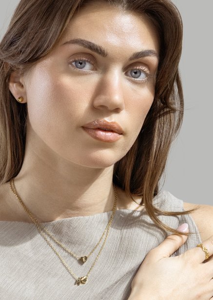 Ring Heart Link - 18k Gold Plated