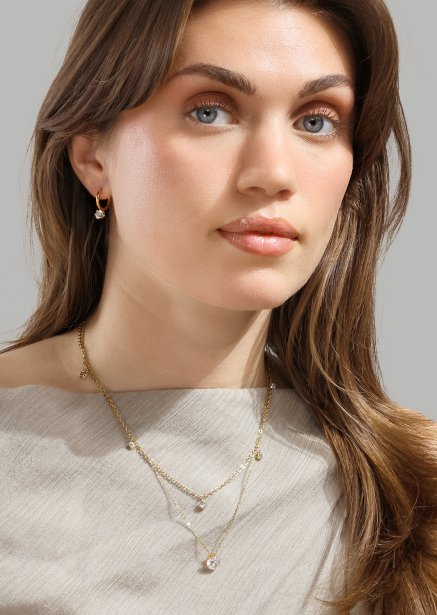 Necklace Luna Drops - 18k Gold Plated