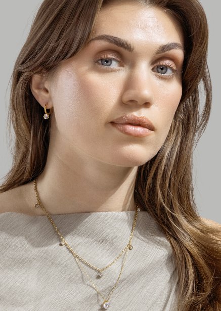 Necklace Luna Drops - 18k Gold Plated
