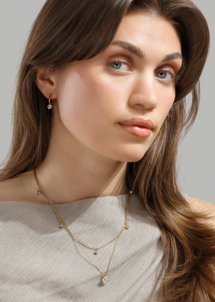 Necklace Luna Drops - 18k Gold Plated