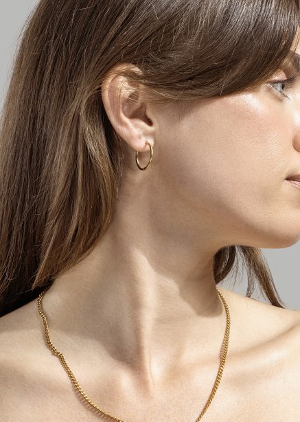 Earring Classic Medium- 18k Gold Plated