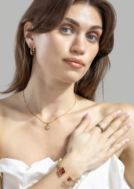 Golden Sun Charm - 18k Gold Plated