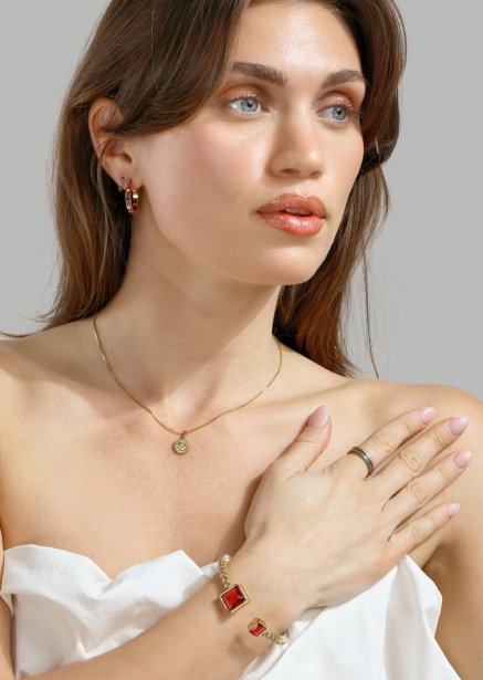 Golden Sun Charm - 18k Gold Plated