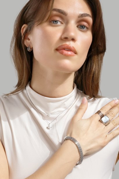Necklace Mini Pearl - Silver Plated
