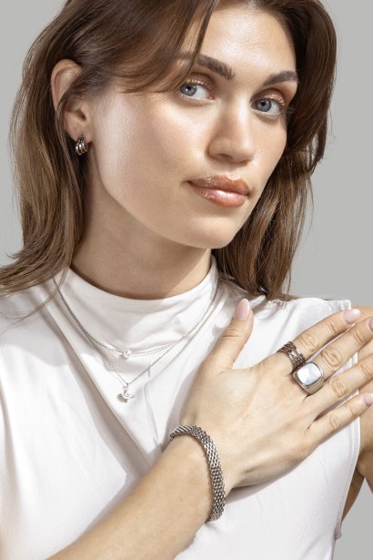 Necklace North Pearl - Silver Plated