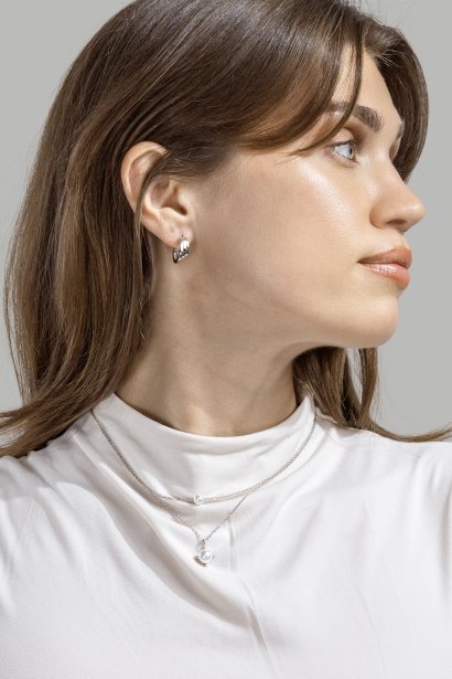 Necklace Mini Pearl - Silver Plated