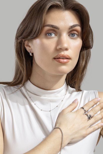 Earring Chic Hoops - Silver Plated