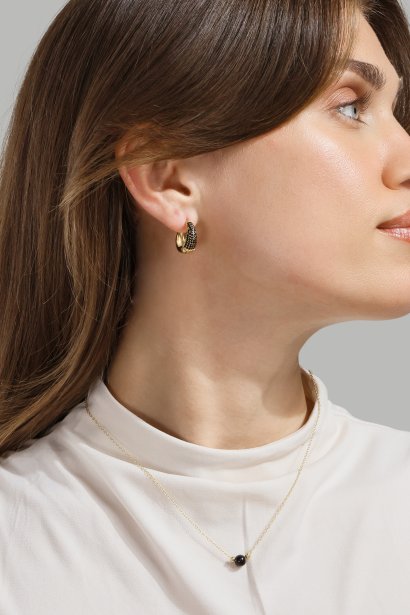 Necklace Noir Sphere - 18k Gold Plated