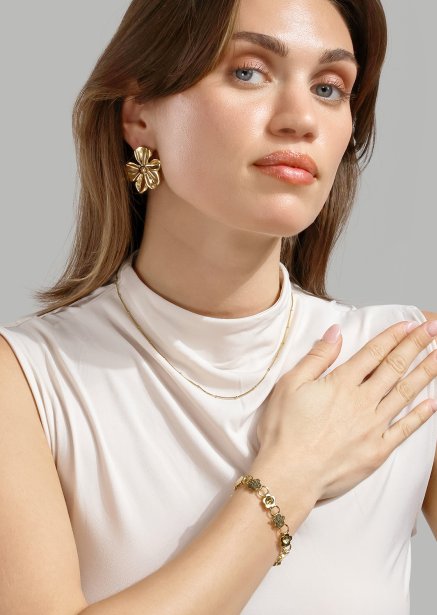 Bracelet Flora Link - 18k Gold Plated