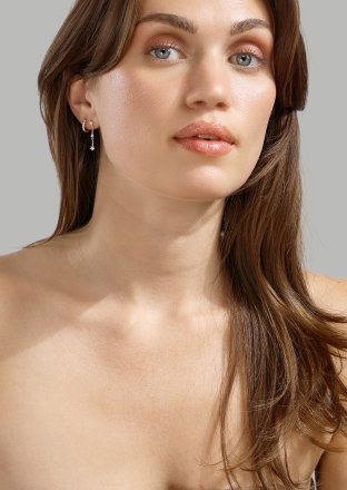 Earrings Luna strip - 18k Gold Plated