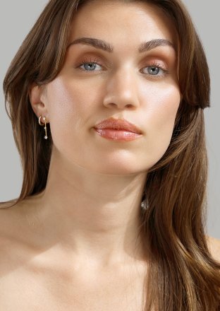Earrings Luna strip - 18k Gold Plated