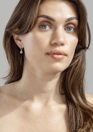 Pearl Charm Earrings – 18k Gold Plated